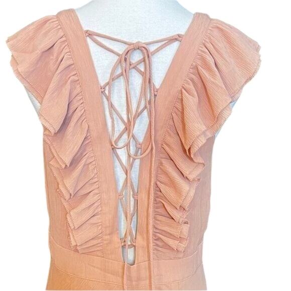 *NWOT Ted Baker London Ashleigh Ruffle-Trim Pink Maxi Gown -  Sz 6 - Picture 9 of 15